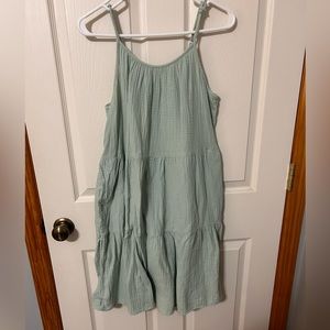 Universal thread linen dress with pockets | small